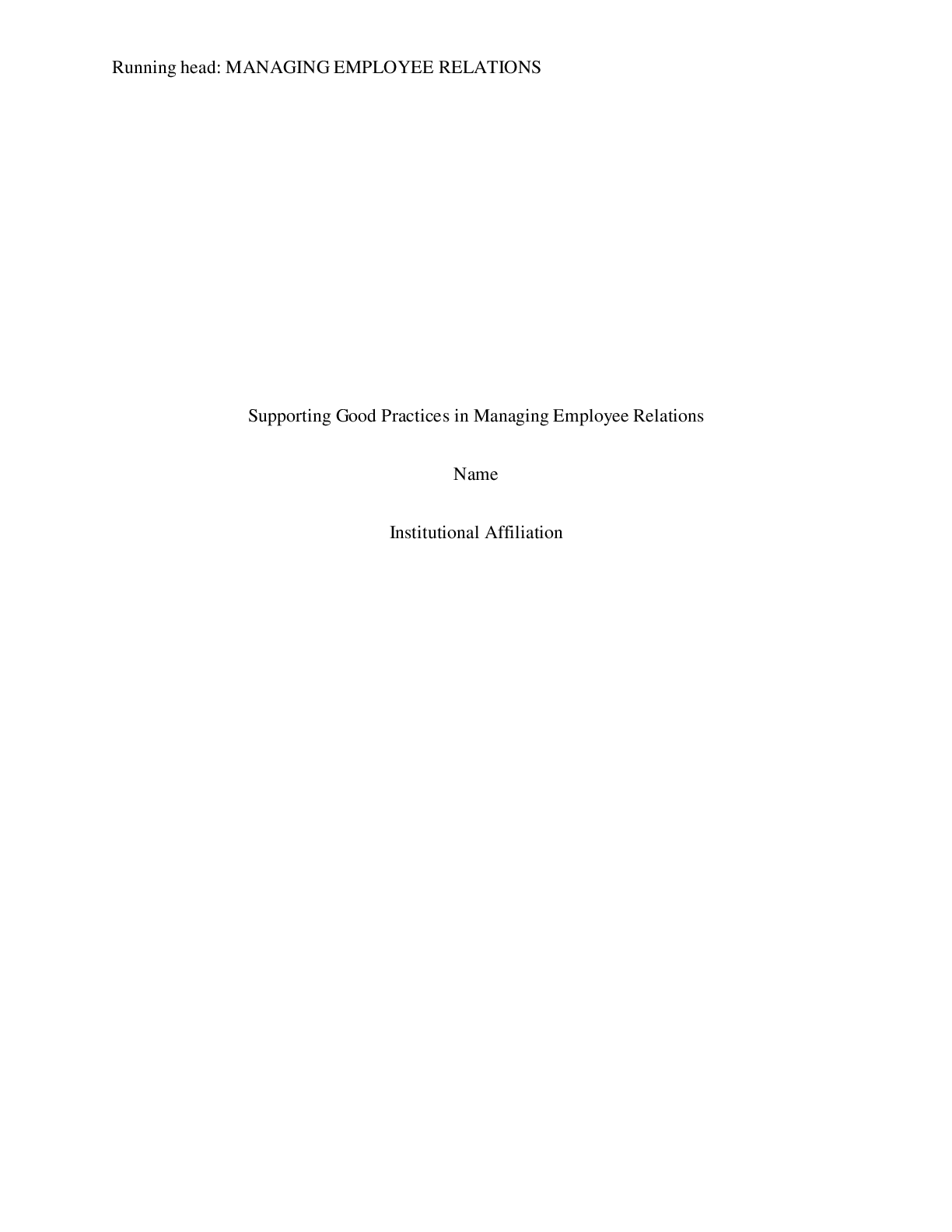 Preview image for Supporting Good Practices in Managing Employee Relations